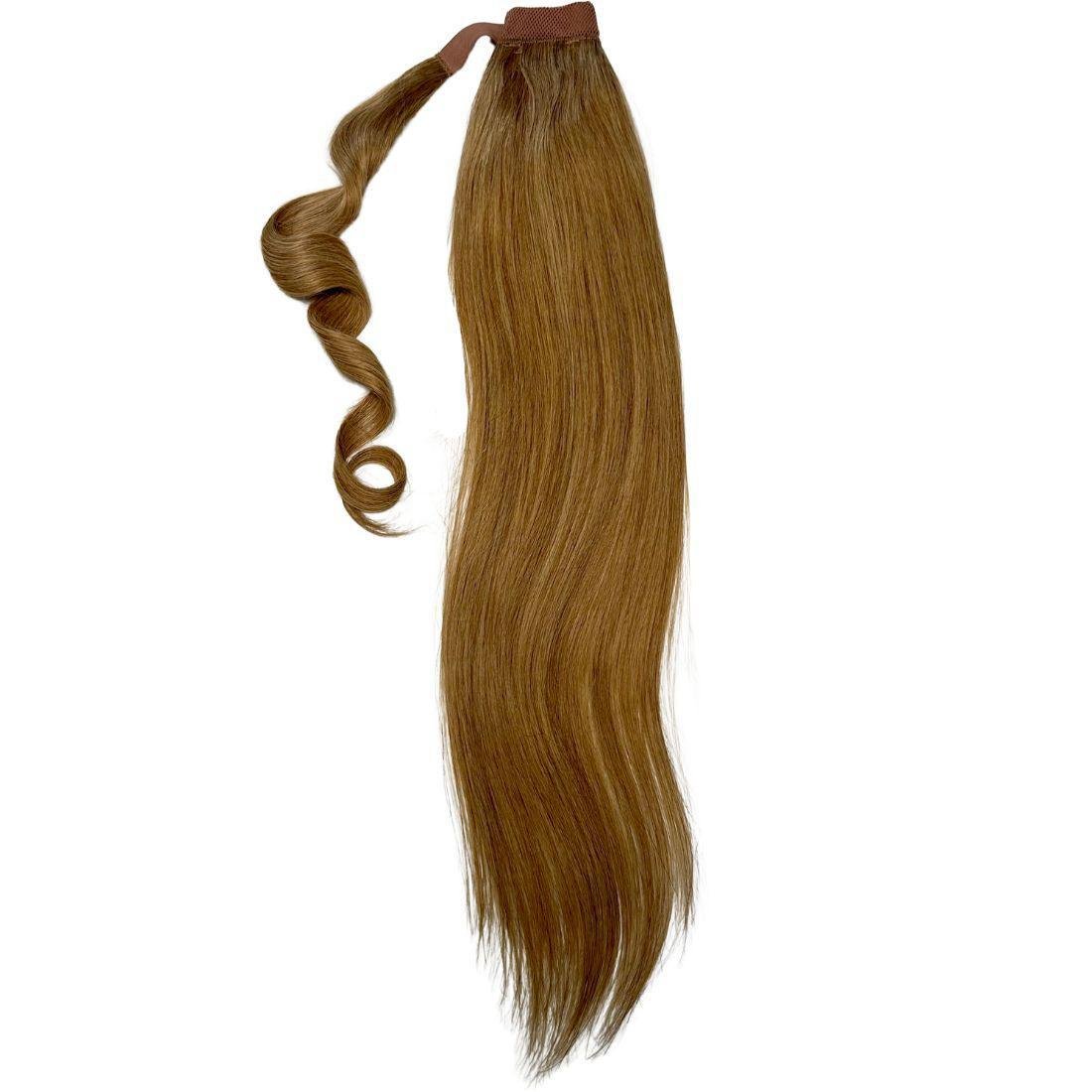 Cola de caballo de extensión de cabello 100% humano rubio miel