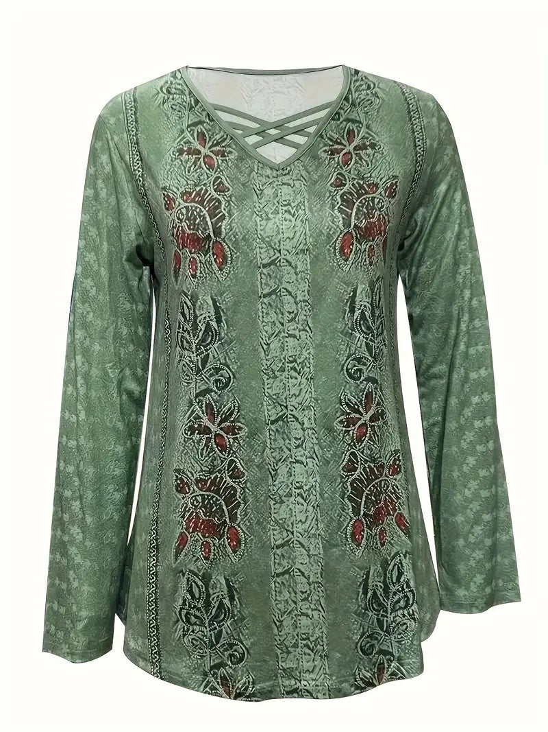 Women’s Lace Heart Print T-Shirt – Summer Short Sleeve Casual Top