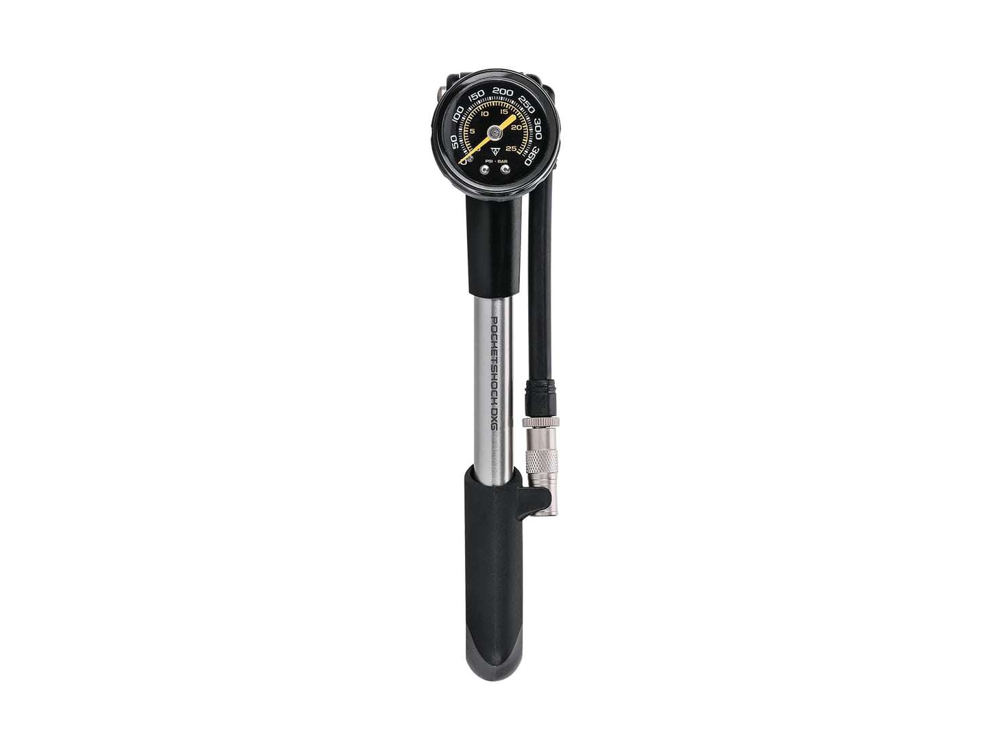 Topeak 360 PSI/24.8 Bar Pocket Shock DXG With Dial Gauge  Black/Silver