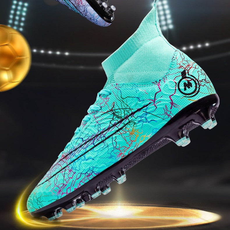 High Top Soccer Shoes TF Artificial Turf