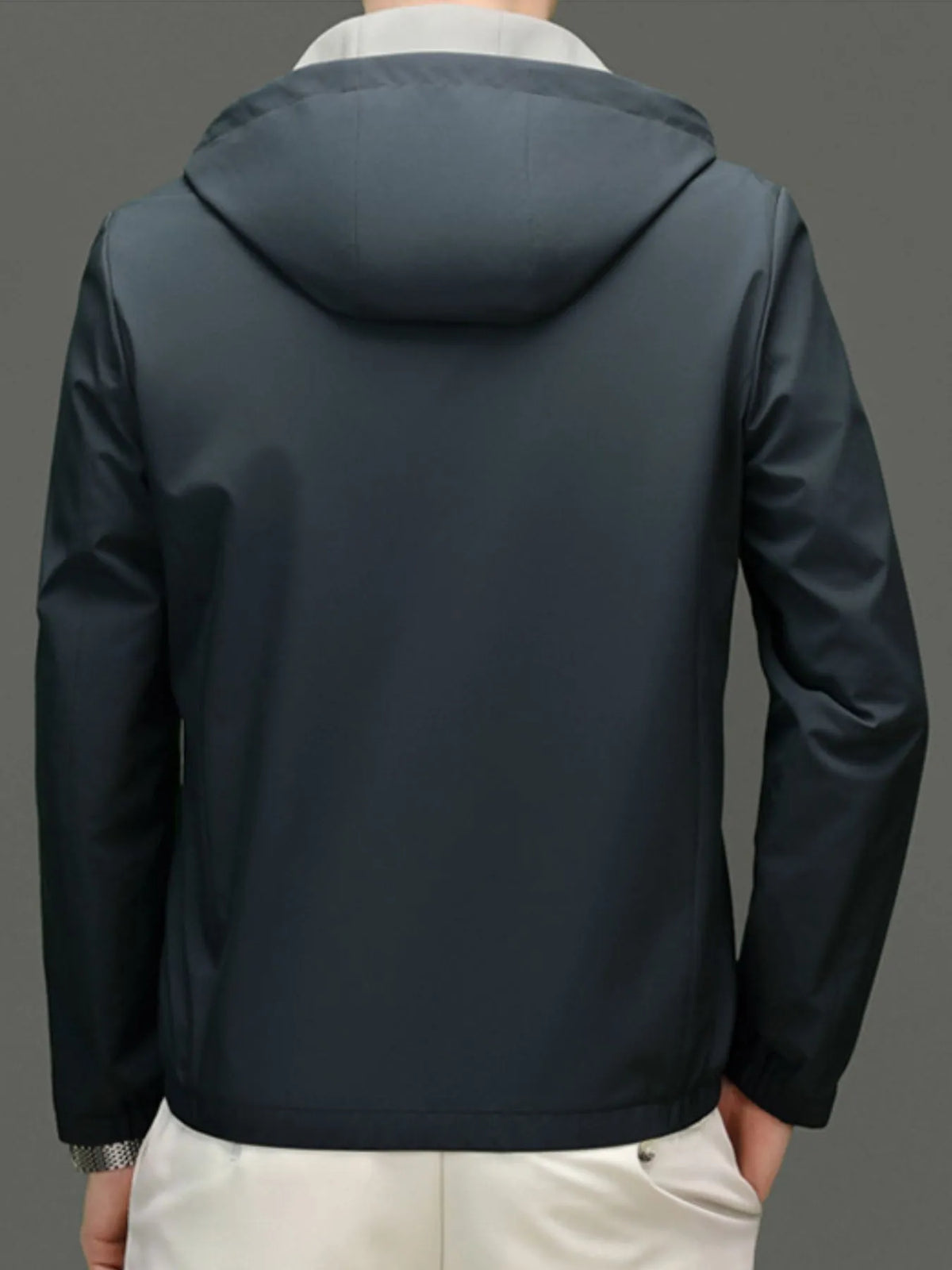 Men's Plus Size Zip Up Long Sleeve Hooded Jacket