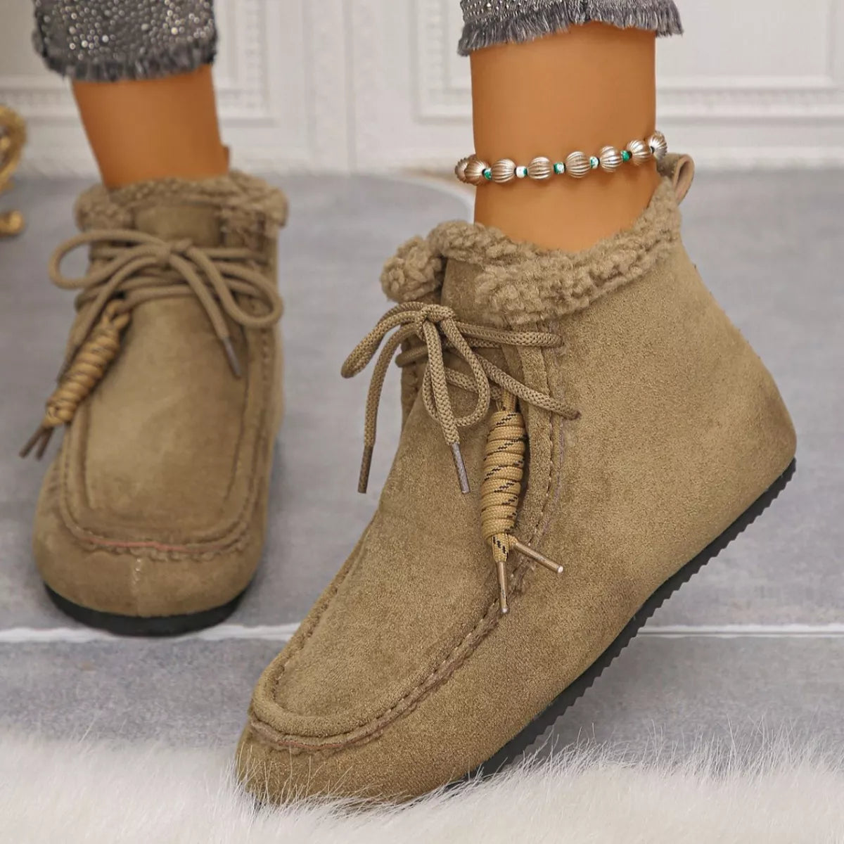 Plush Lining Ankle Boots