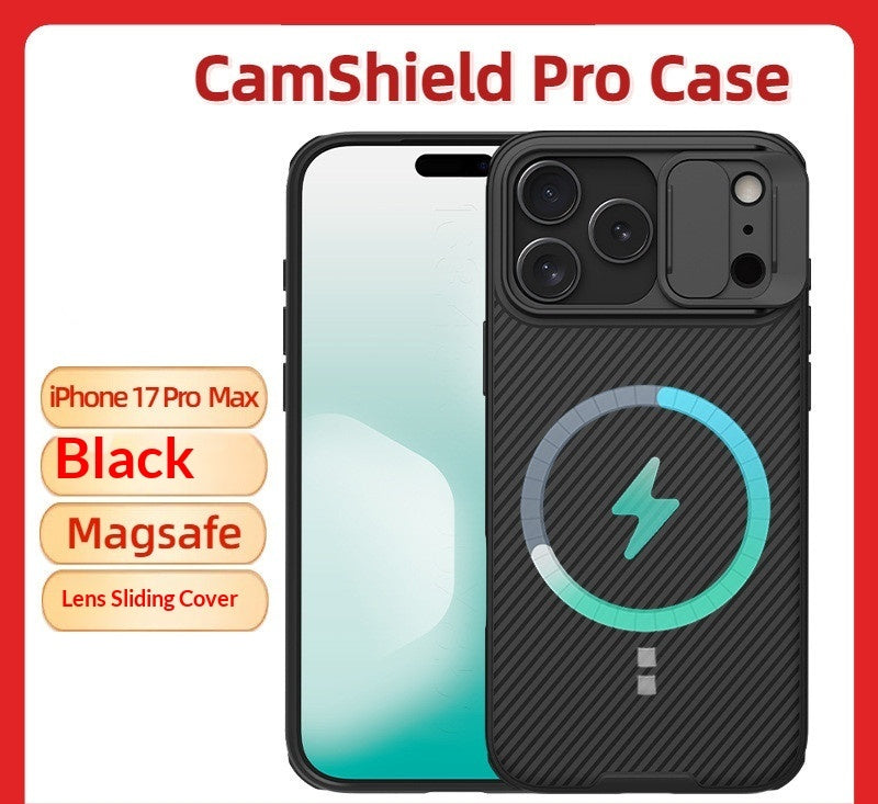 MagSafe Magnetic Protective Case With A Sliding Lens Cover