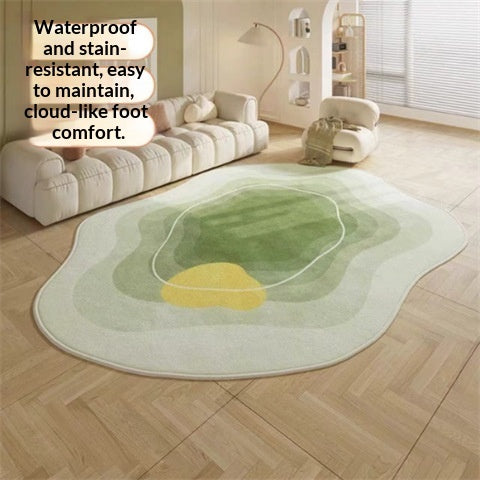Bedside Rug Mat Home Use Cream Style Floor Mat