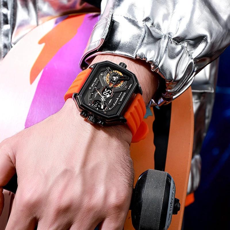 Men's Electronic Multi-functional Sports Luminous Waterproof Watch