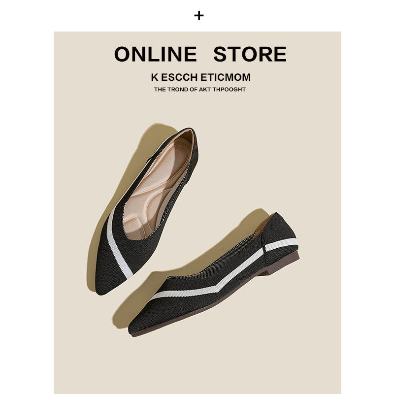 Women's Pointed-Toe Color Matching Flats
