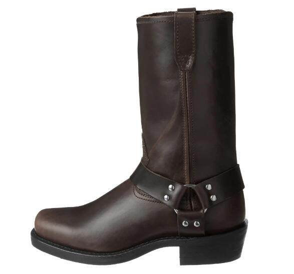 Men's Vintage Cowboy Boots with Buckle Detail