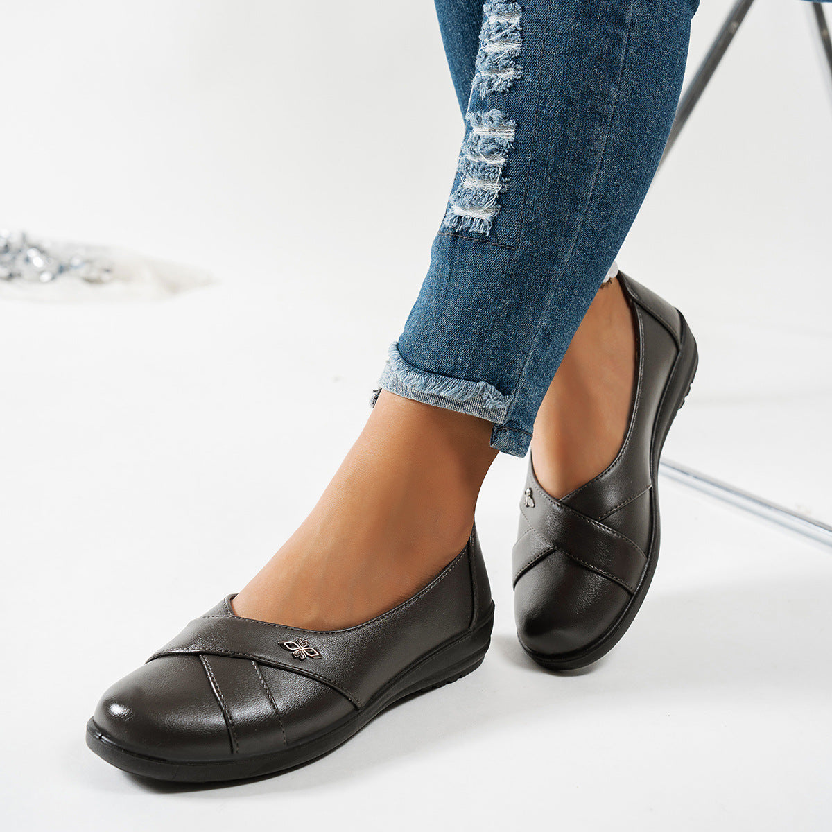 Women's Chanel-style Flat Loafers With A Metal