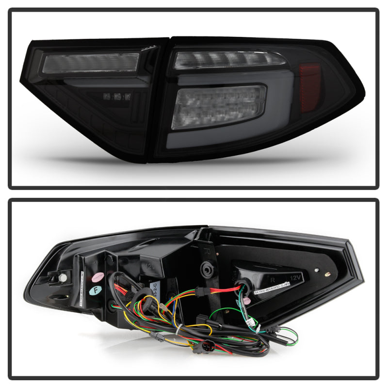 Spyder 08-14 Subaru Impreza WRX Hatchback Luces traseras LED Señal secuencial Humo negro ALT-YD-SI085D-SEQ-BSM