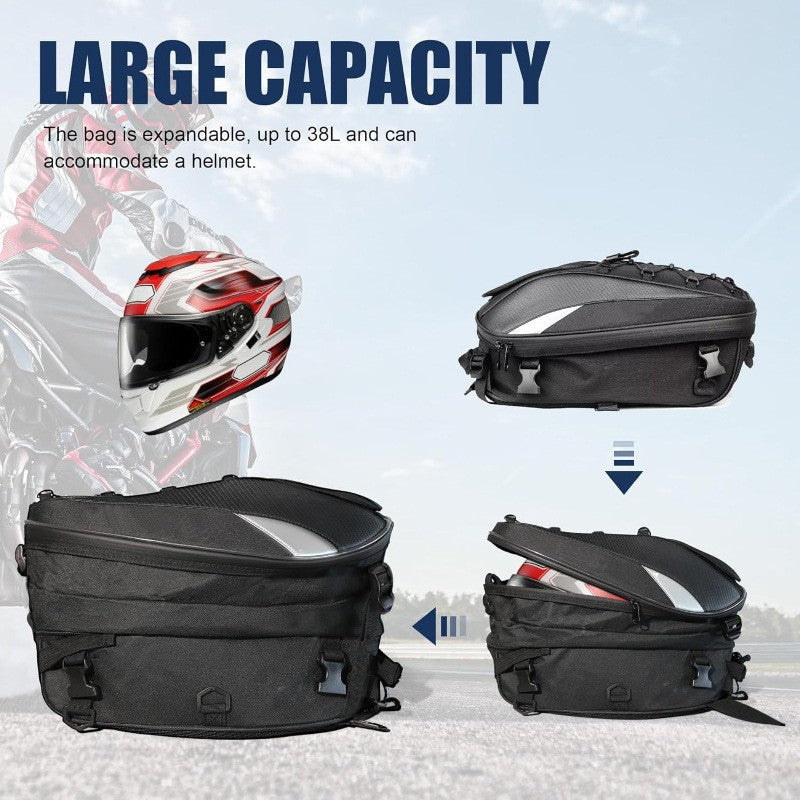Motorcycle Rear Seat Helmet Backpack