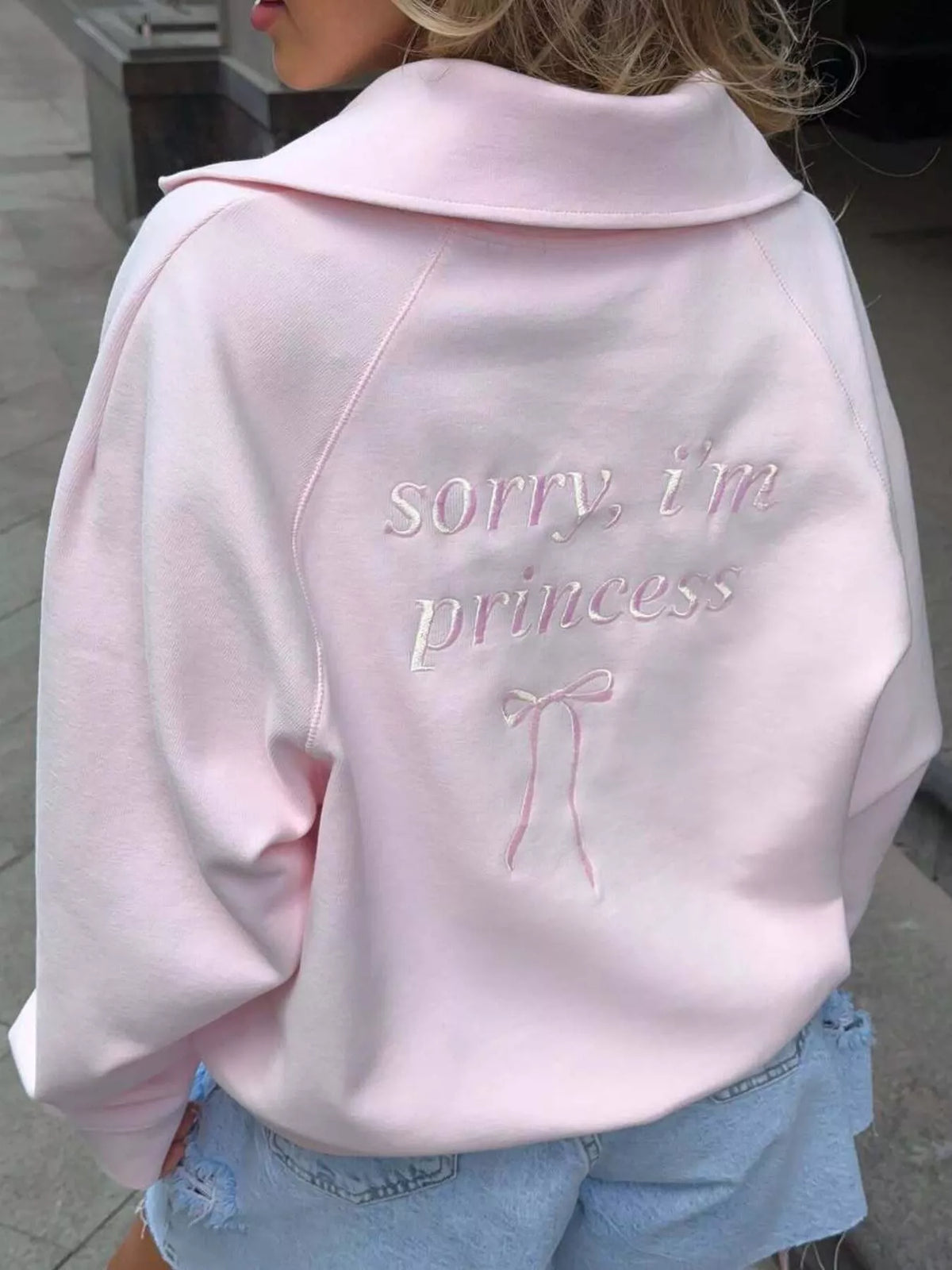 Half Zip Long Sleeve Sweatshirt