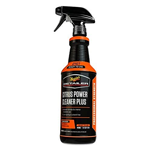 Meguiars D107 Citrus Power Cleaner Plus DRTU10732 All-Purpose Cleaner Car Interior Cleaner Low-Foaming Interior Car Cleaner Removes Grease Grime and Stains - 32 oz Spray Bottle