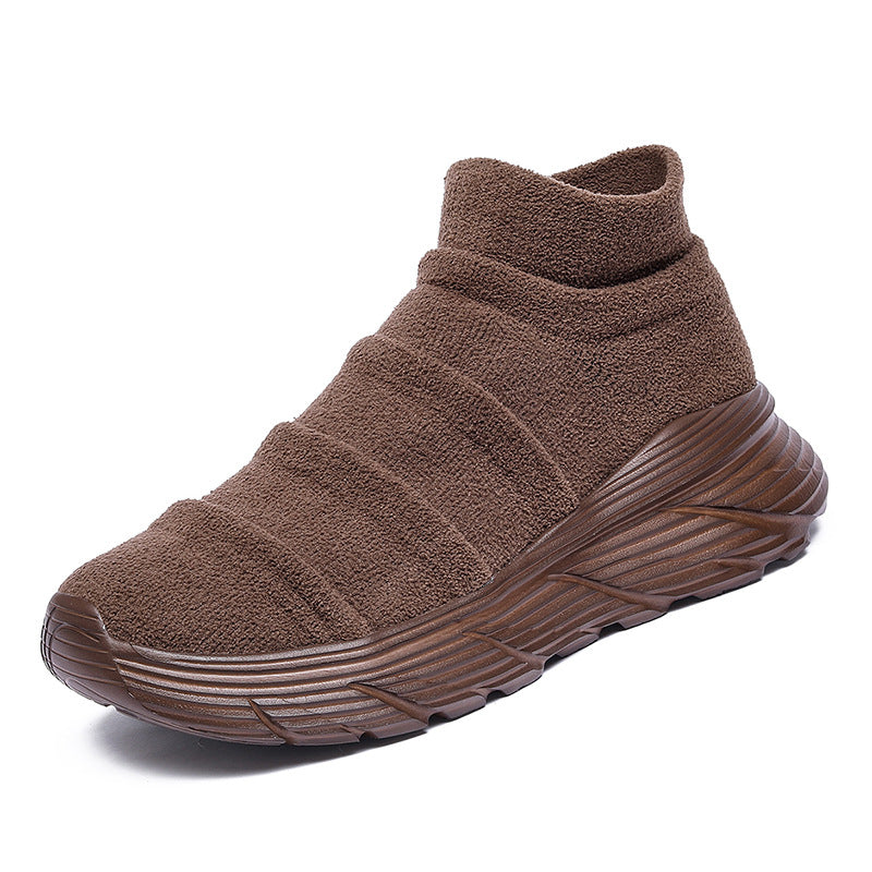 Fly-knit Mesh Slip-On Heels