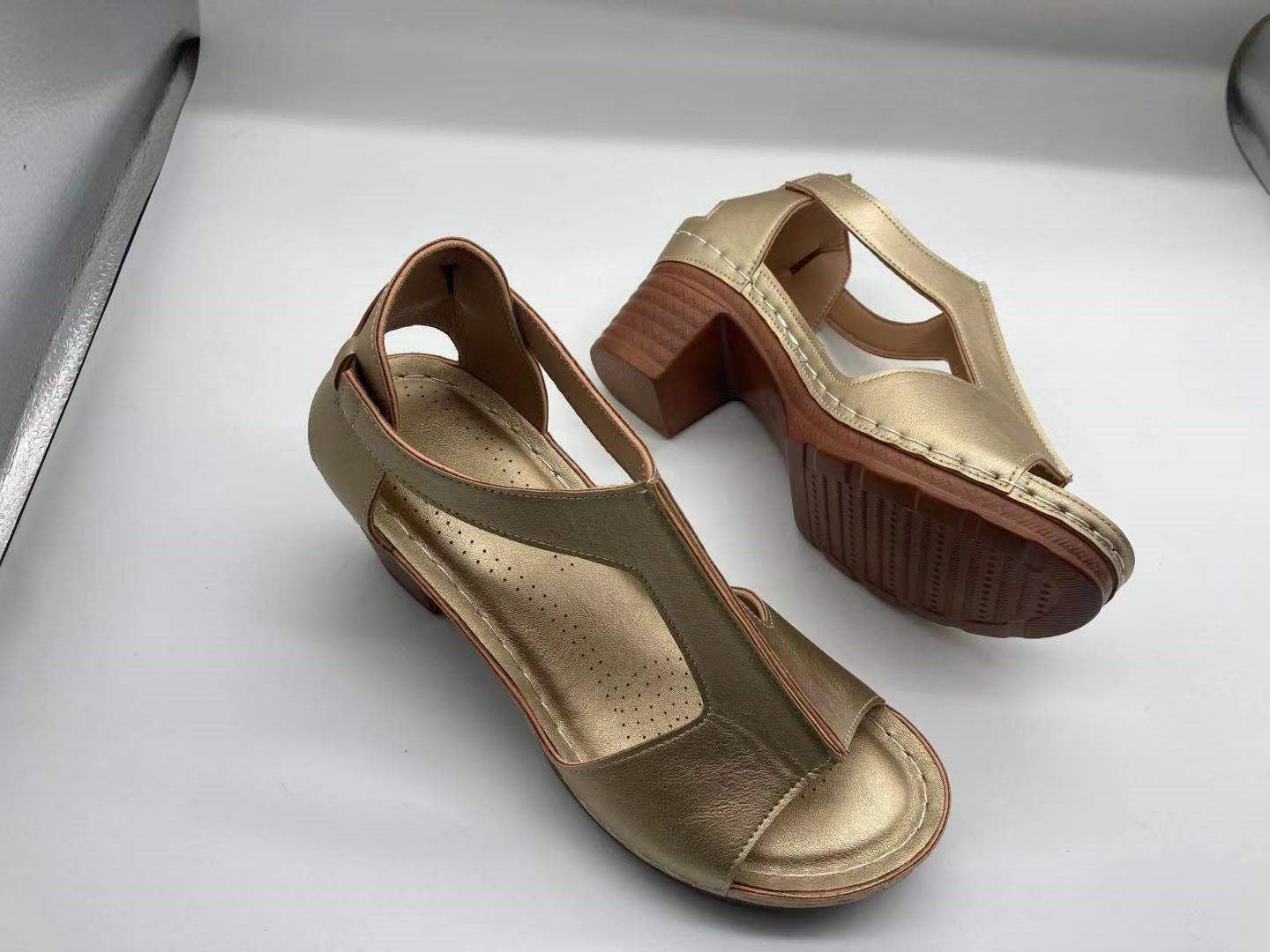 Peep Toe Wedge Sandals
