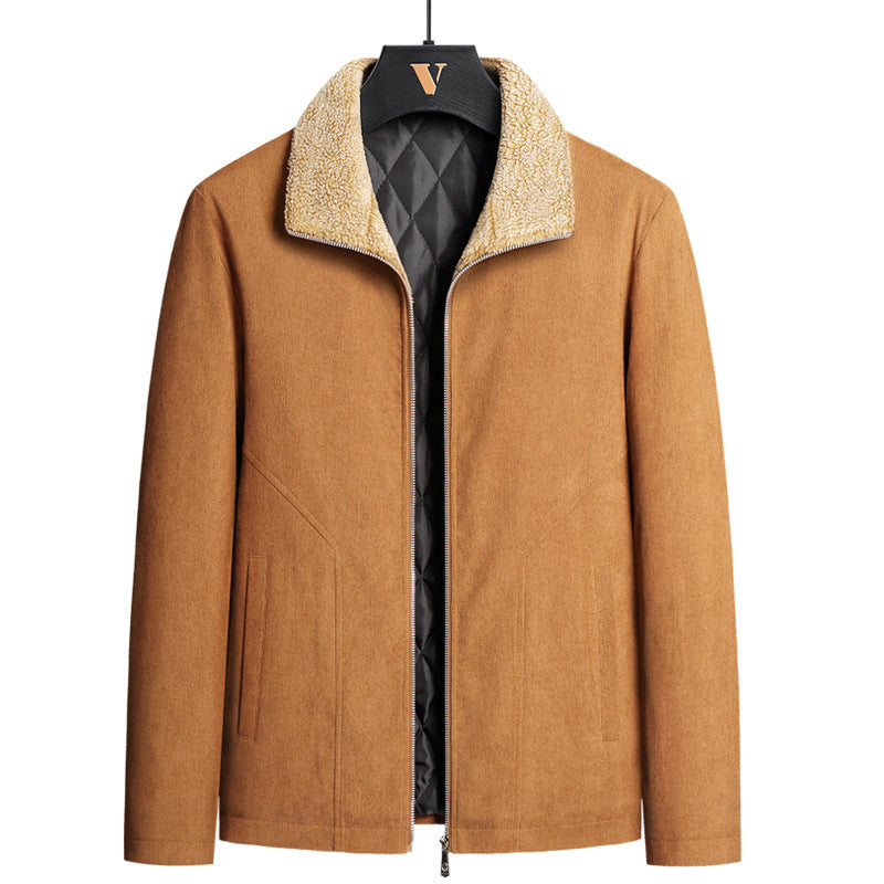 Men's Corduroy Jacket with Thick Cotton Lining