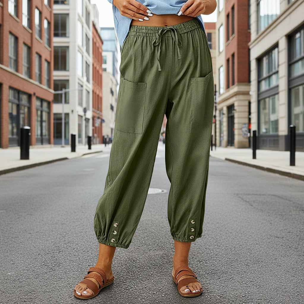 Conjunto de pantalones holgados de 3 piezas | Atuendo de descanso para mujer