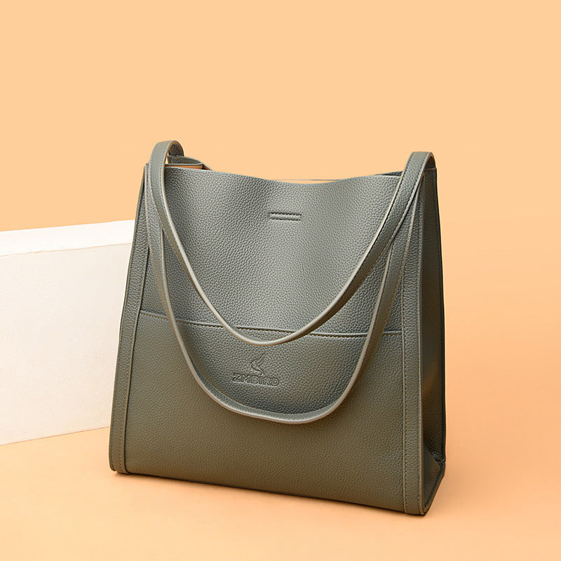 Women's Solid Color Large Capacity Crossbody Bag
