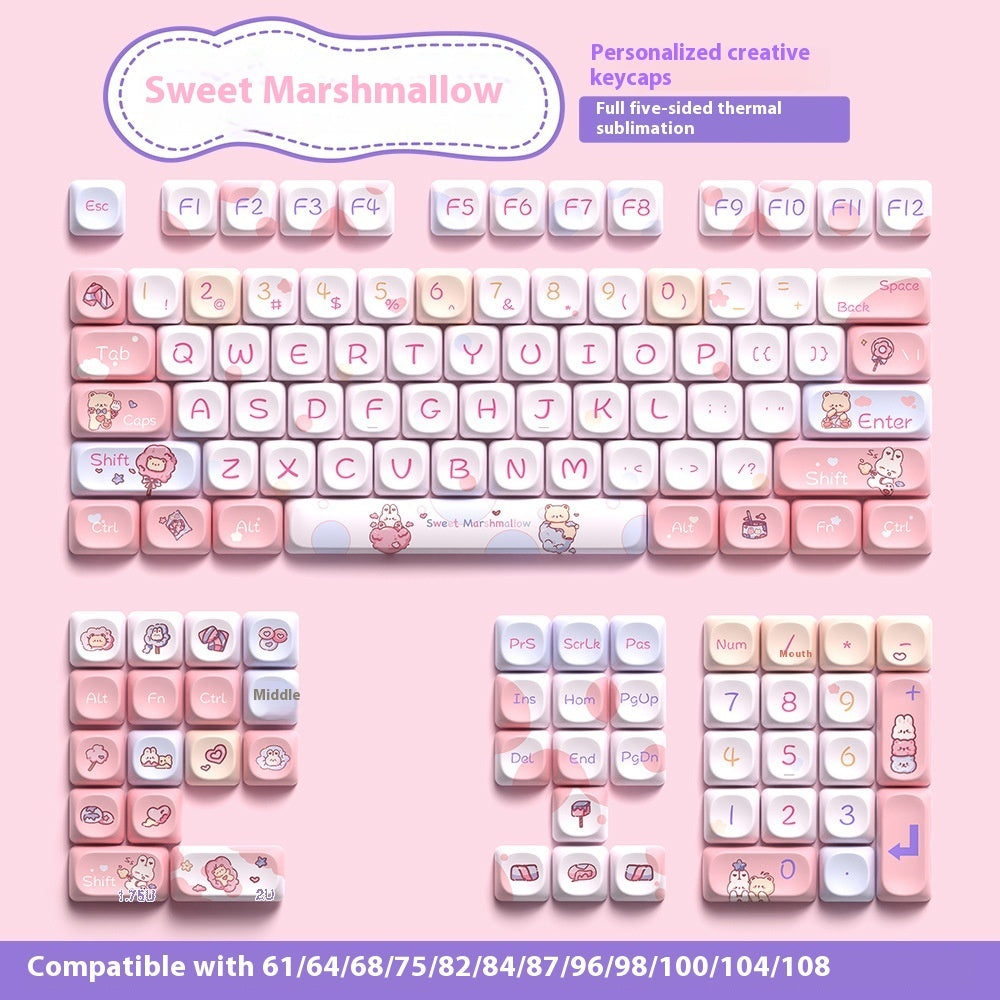 Sweet Cotton Candy Original Key Cap Personality Fit Mechanical Keyboard