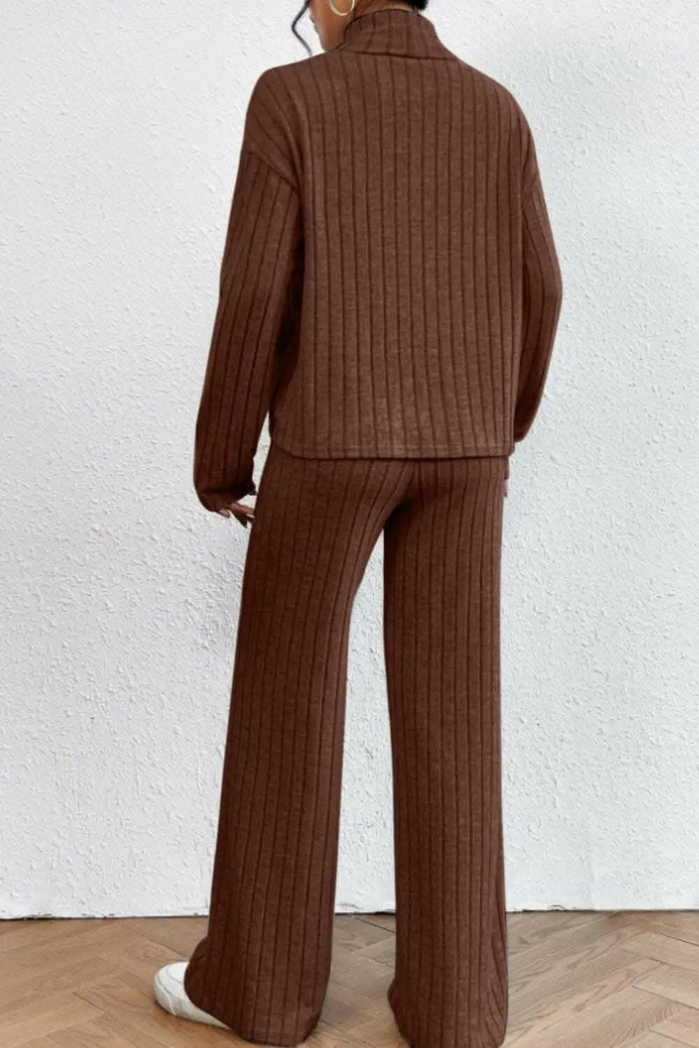 Trendsi Two-Piece Sets - Chic mock neck top & pants set - Premium Quality