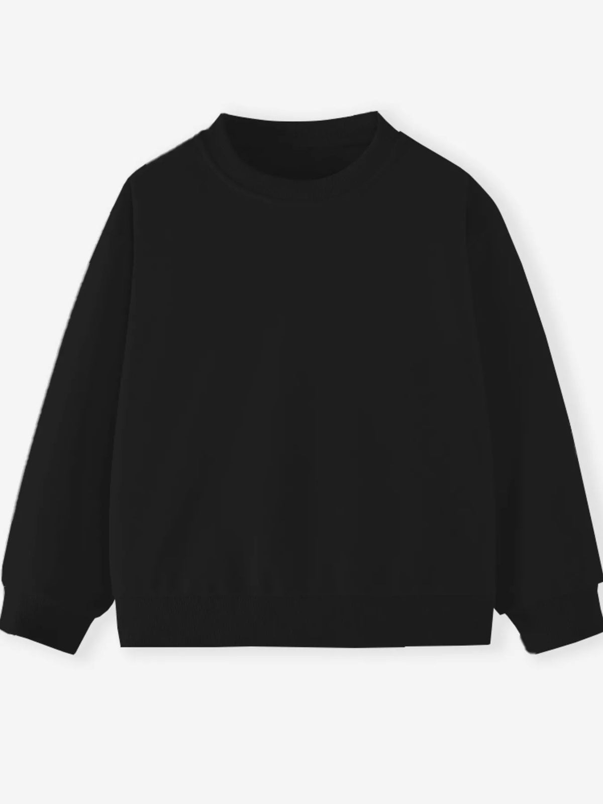 Children's Casual Solid Color Crew Neck Sweatshirt