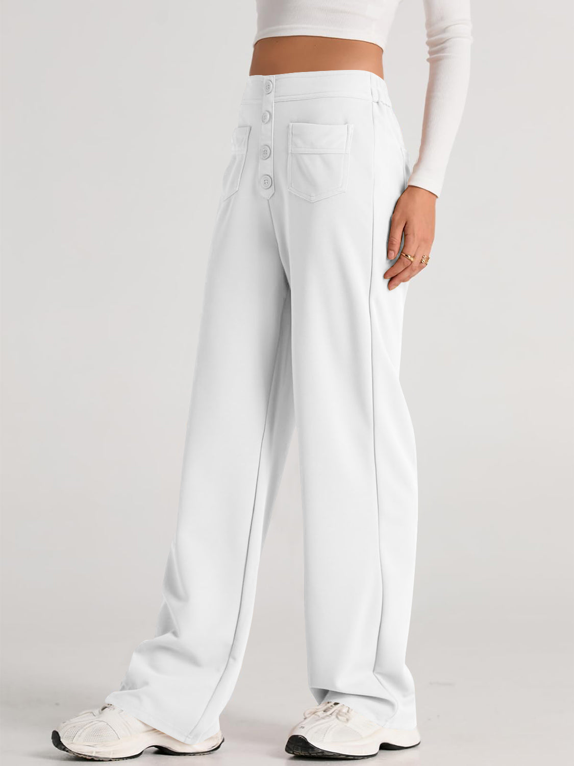 Pantalón ancho de talle alto