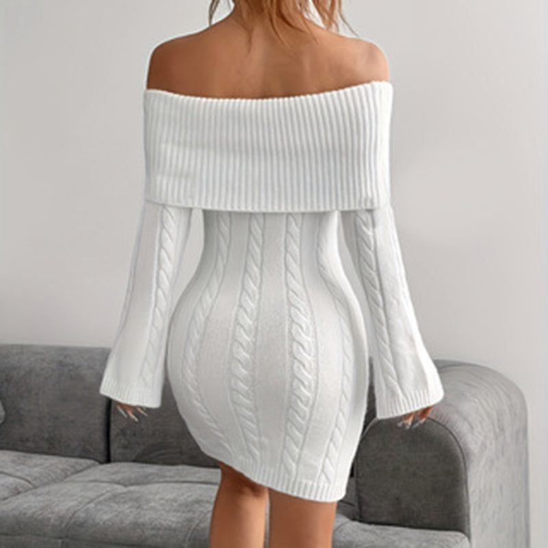 Vestido ajustado sin hombros para mujer
