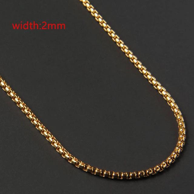 Men's Steel Figaro Cuban Chain Necklace