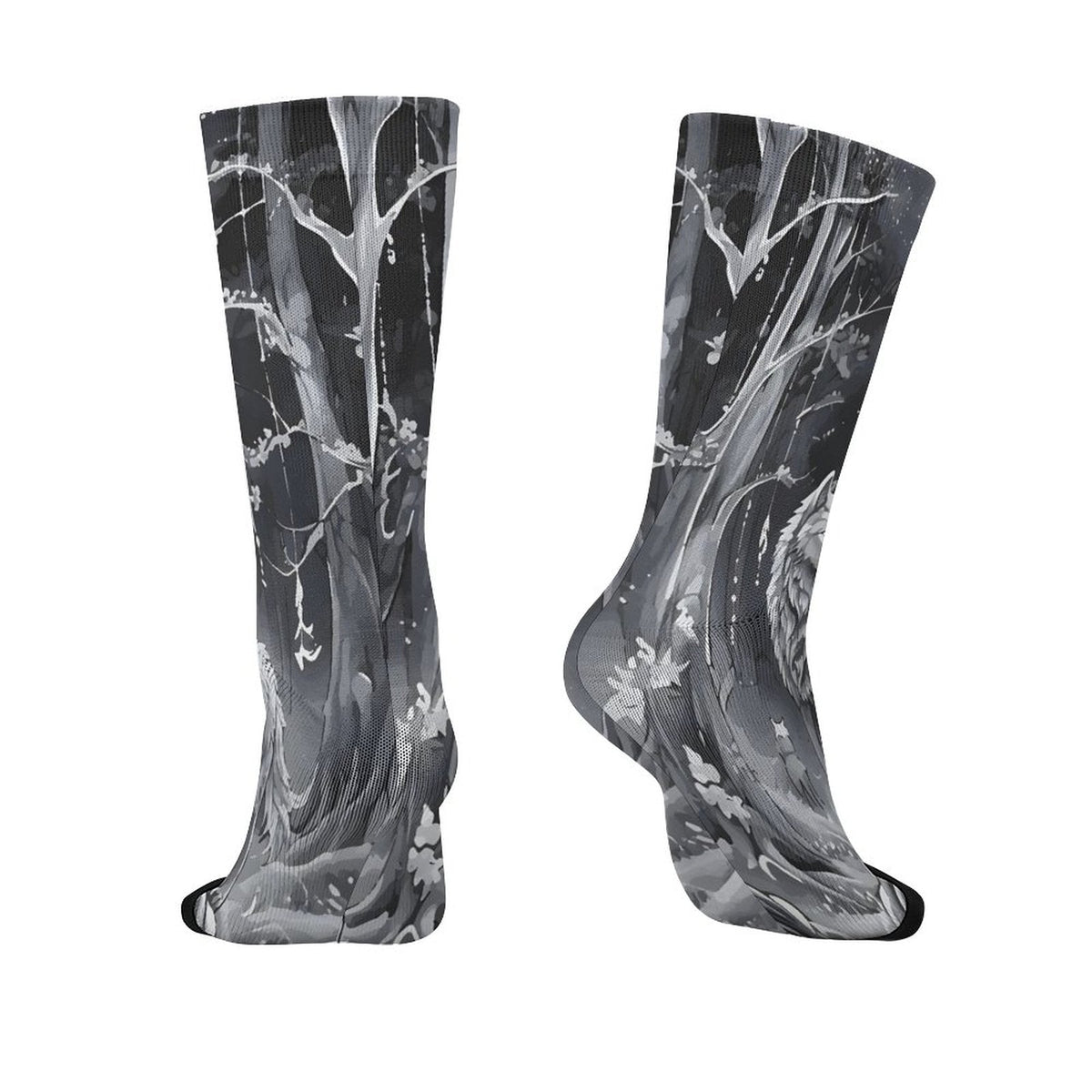 Ethereal Wolf in the Moonlight Socks for Kids