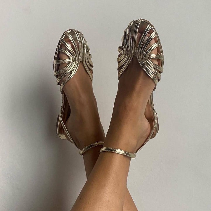 Casual Flat Shoes Closed Toe Strap Sandals