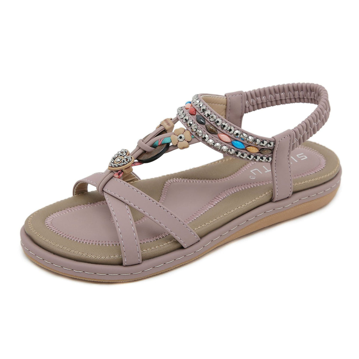Women's Rhinestone Casual Flat Sandals