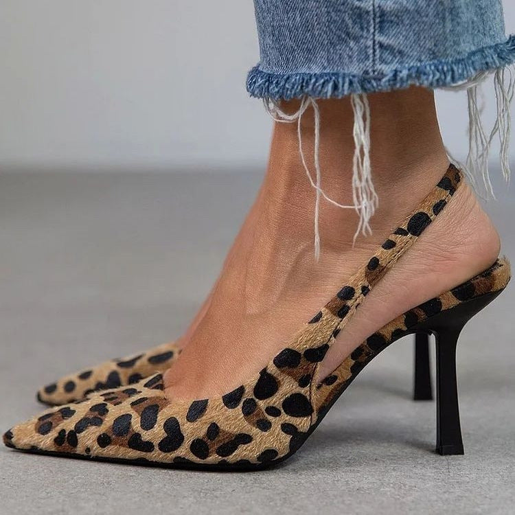 Women's Fashion Pointed Plus Size Slip-On Heels