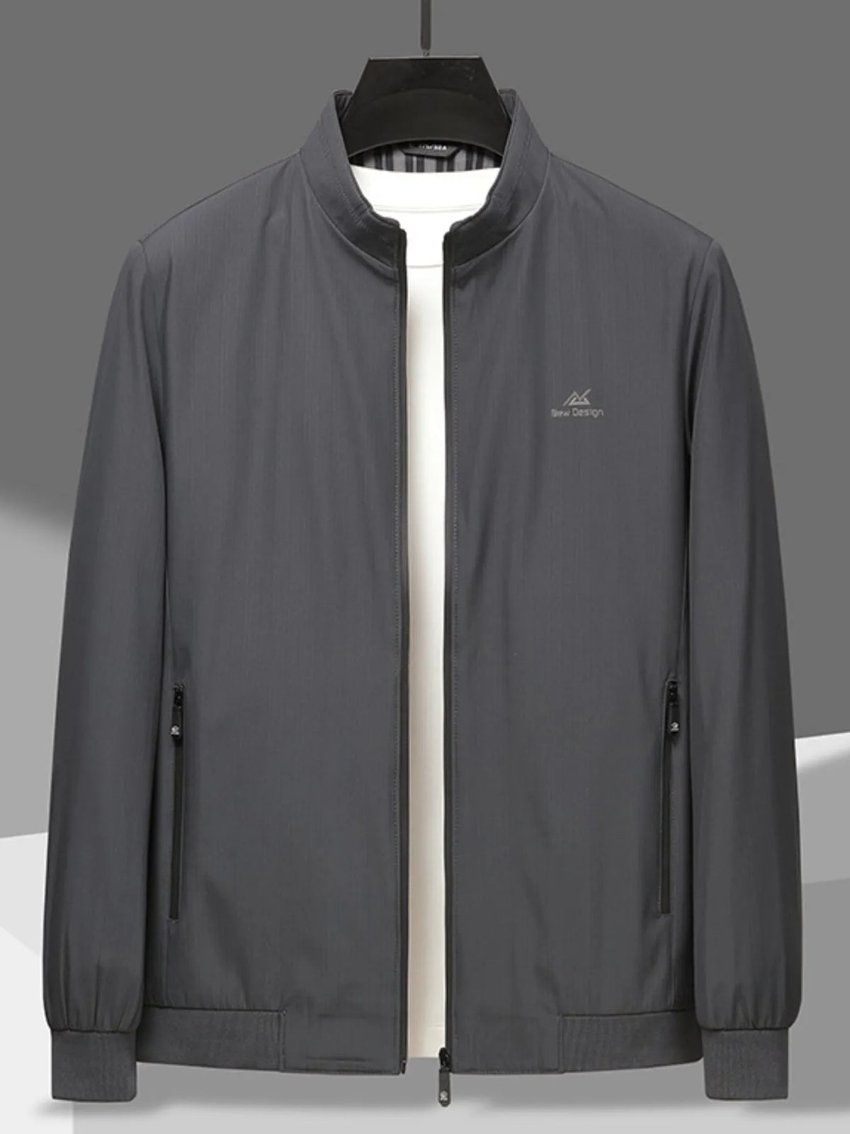 Men's Plus Size Zip Up Long Sleeve Jacket