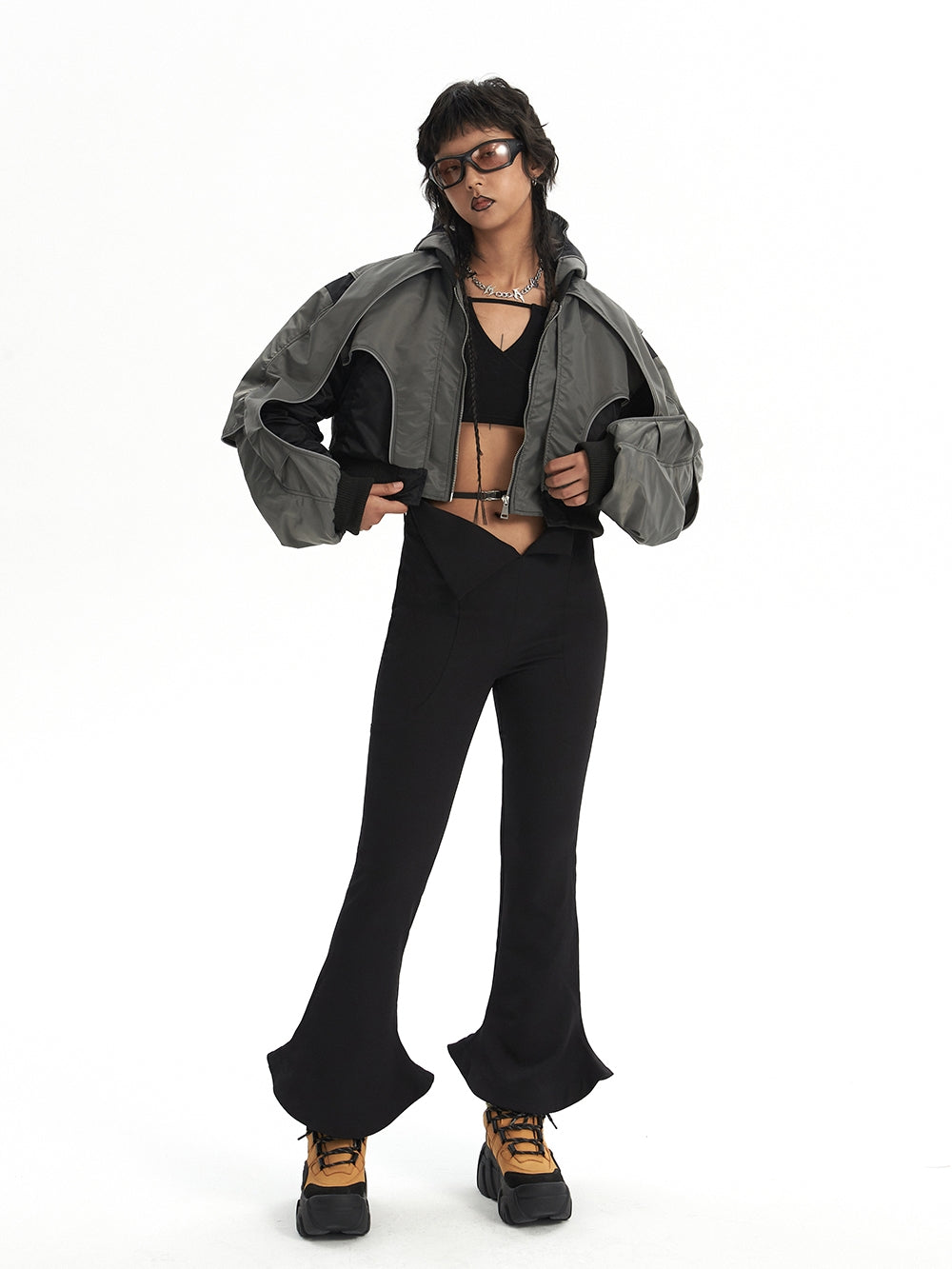 MA-1 Bomber Jacket Reflective Splicing Jacket