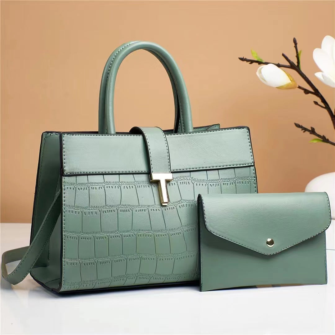 Solid Color Fashion Crossbody Bag for Mother and Child