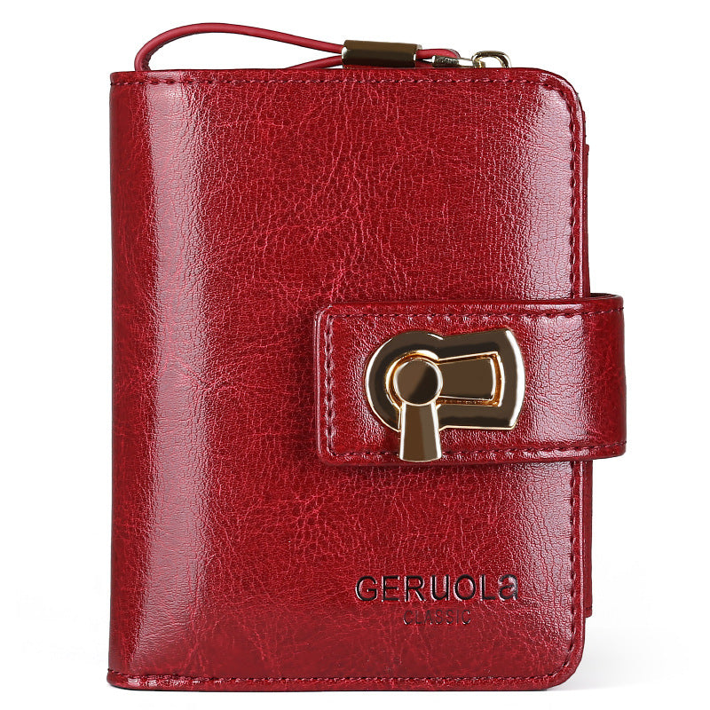 Women's Short Large Capacity Buckle Wallet