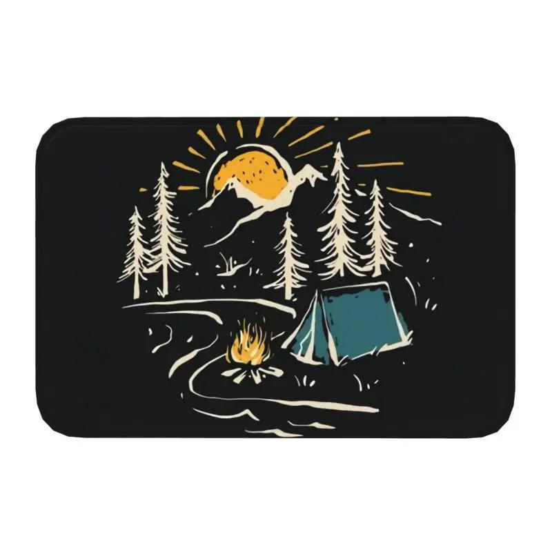 River Scenery Flocked Floor Mat Ground Protection Mat