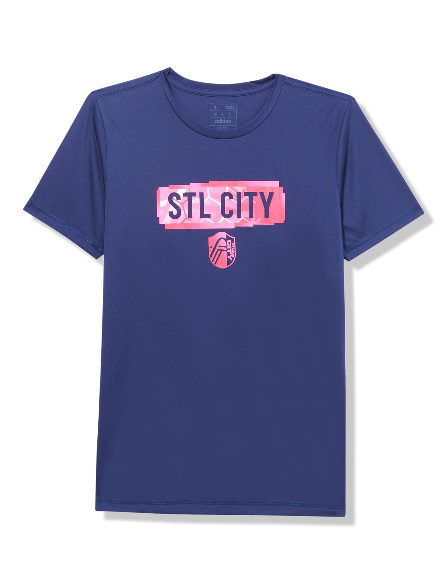 adidas Boys^Unisex Kids Long Sleeve Pre-Game T-Shirt Team Navy Blue/St. Louis City Sc Large