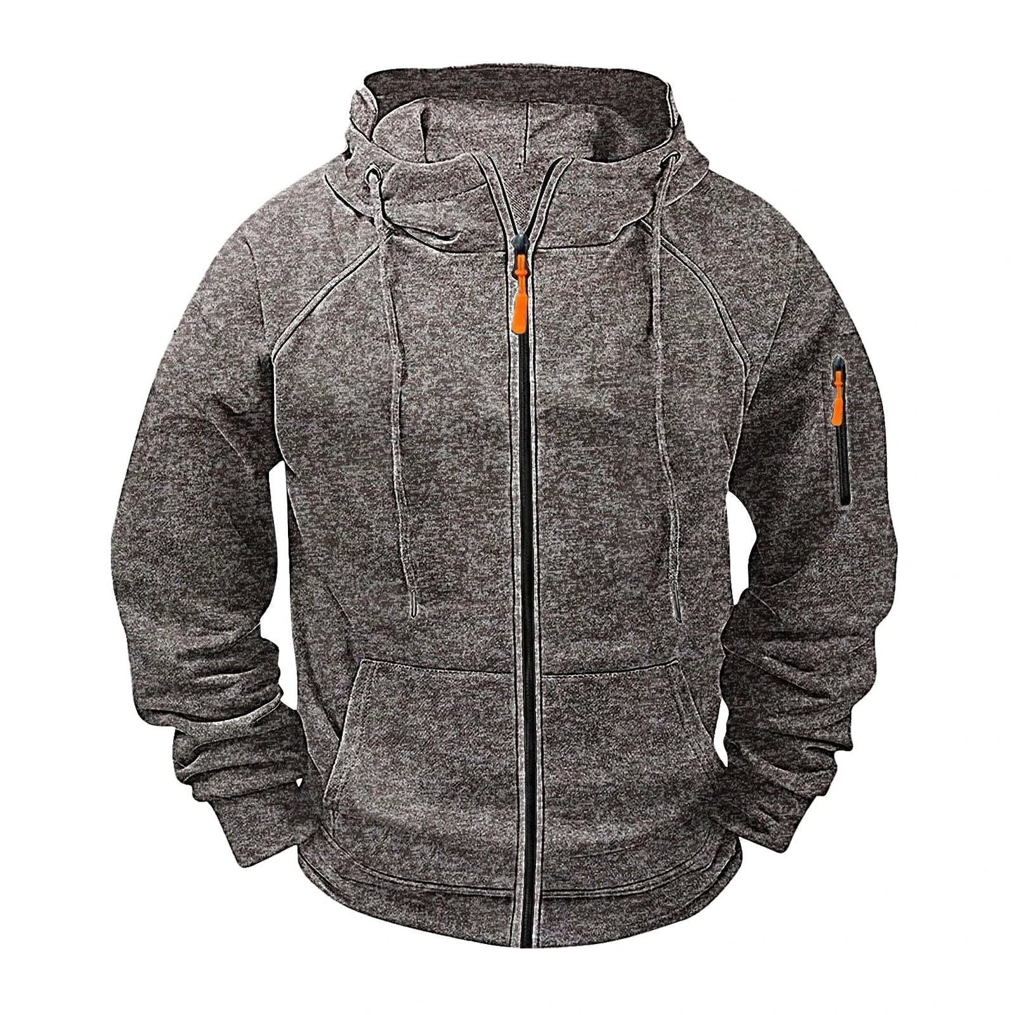 Men's Loose Leisure Hooded Zip-up Sweater