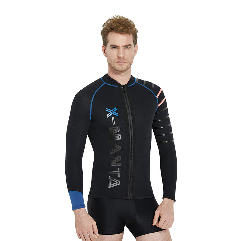 Long-sleeved winter swimsuit padded warm jacket