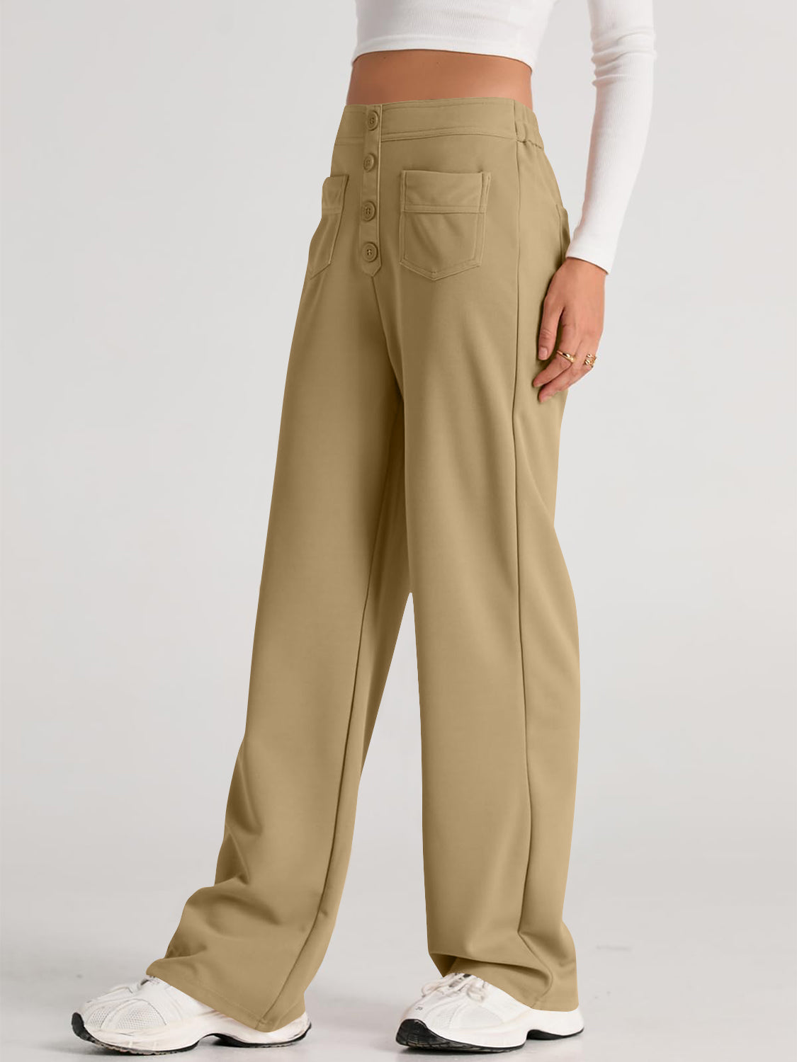 Pantalón ancho de talle alto