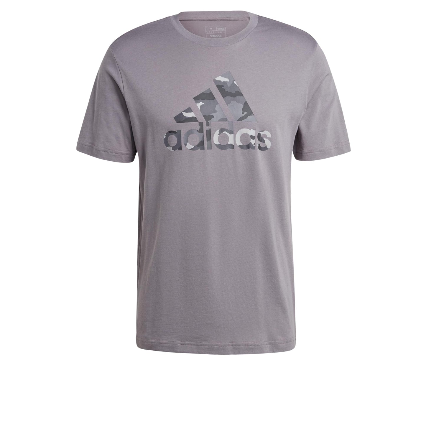 adidas Mens Tall Size Camouflage Badge of Sport Graphic T-Shirt Grey
