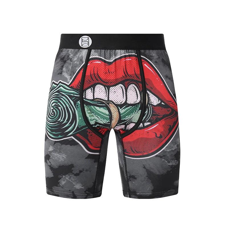 Cartoon Printed Quick-dry Men's Sports Fitness Extended Underwear