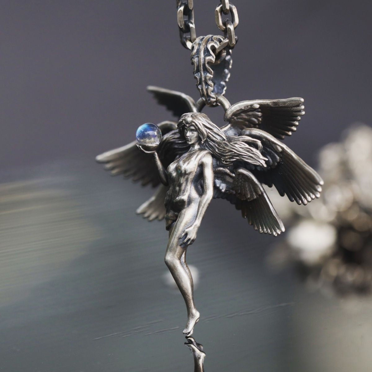 Six Winged Angel Pendant Necklace Sweaters For Men And Women