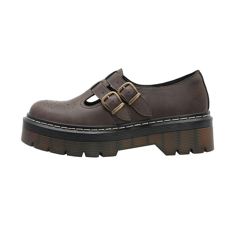 College-style Carved Brogue Platforms
