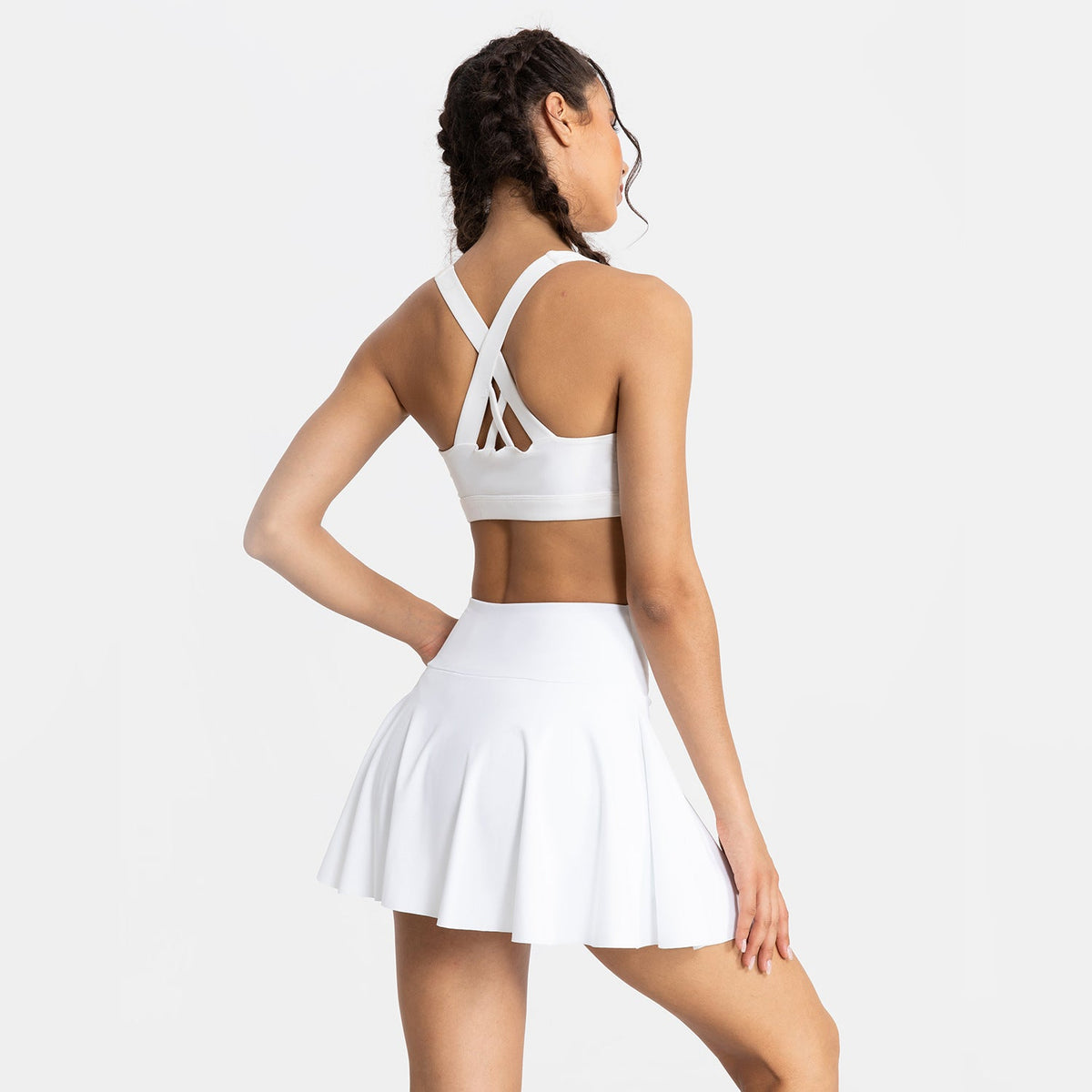 Tight New Slim-fit Yoga Skirt Breathable Mini Culottes Running Fitness Tennis Anti-exposure Pocket Sports Skirt