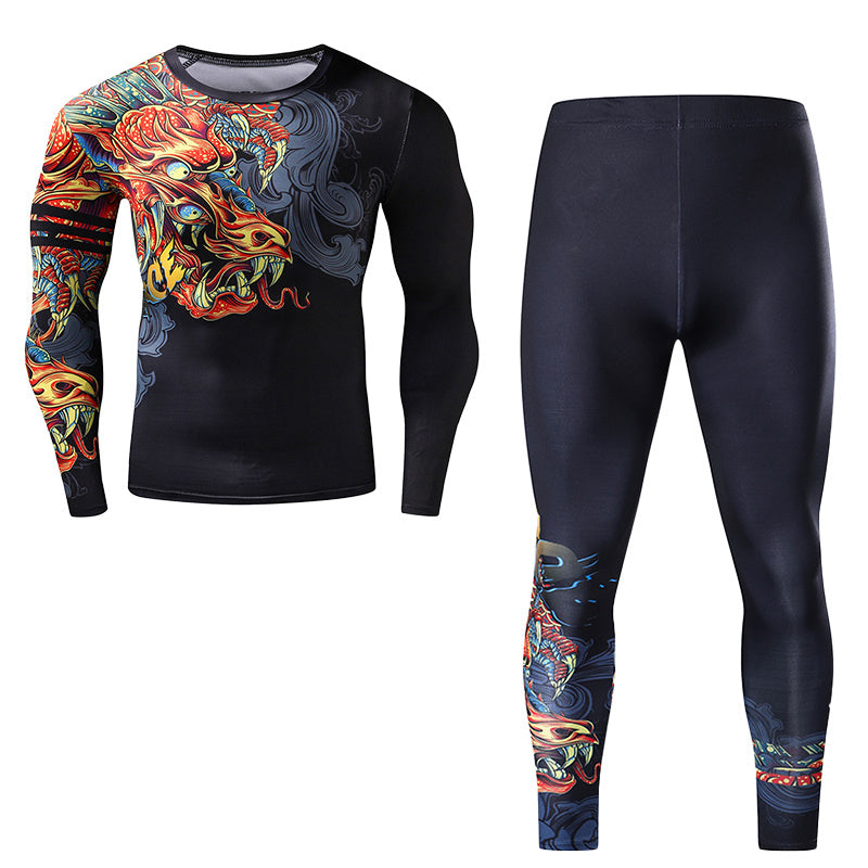 Traje de fitness de secado rápido y absorbente de sudor para hombres