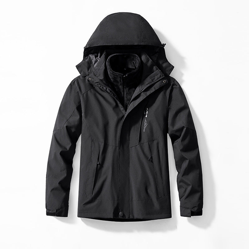 3-in-1 Mink-velvet Liner Two-piece Set Detachable Warm And Windproof Shell Jacket