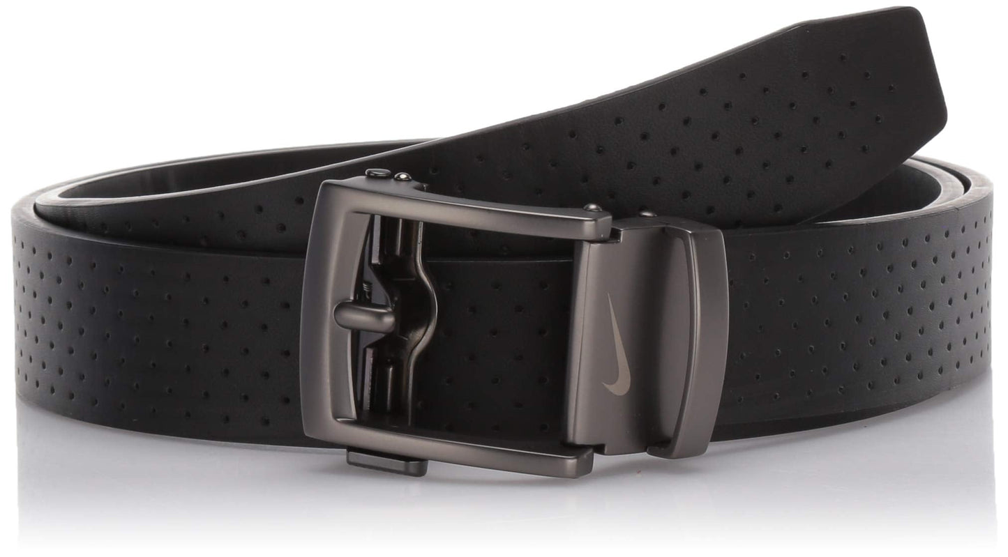 Nike mens Acu Fit Ratchet Belt Black - Perforated One Size US