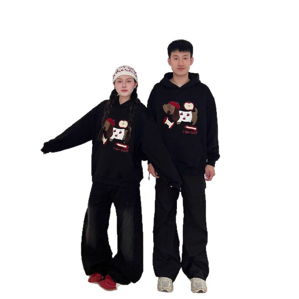 Embroidered Couples Fall Sweatshirts New Style