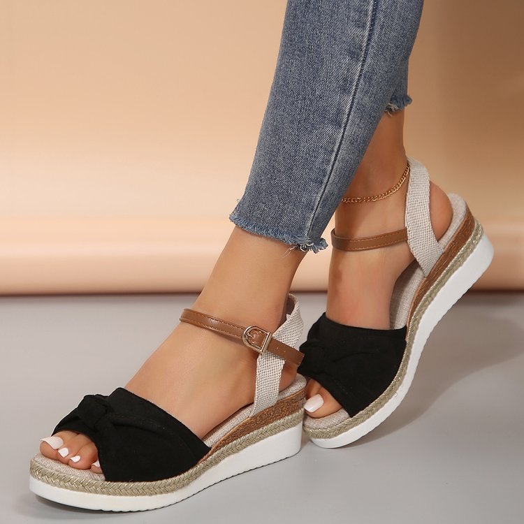 Women's Thick-soled Bow Sandals